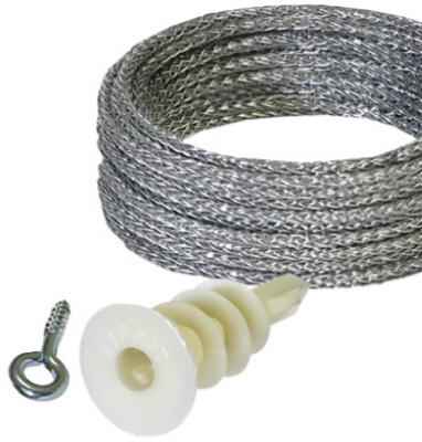 Hillman AnchorWire 100 lbs. Capacity Silver Extra Heavy Mirror Holder Kit 4-13/16 L in. (Pack of 5) - Image 2