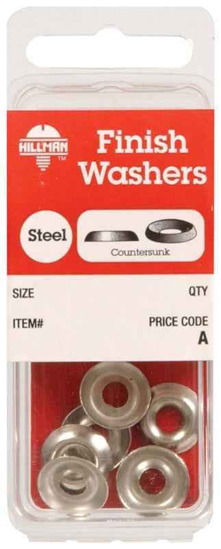 Hillman Nickel-Plated Steel .190 in. Finish Washer 10 pk (Pack of 10) - Image 2