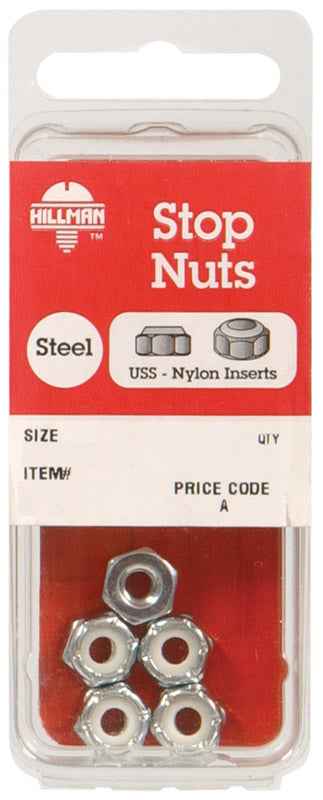 Hillman 10/24 in. Zinc-Plated Steel SAE Lock Nut 5 pk (Pack of 10) - Image 3