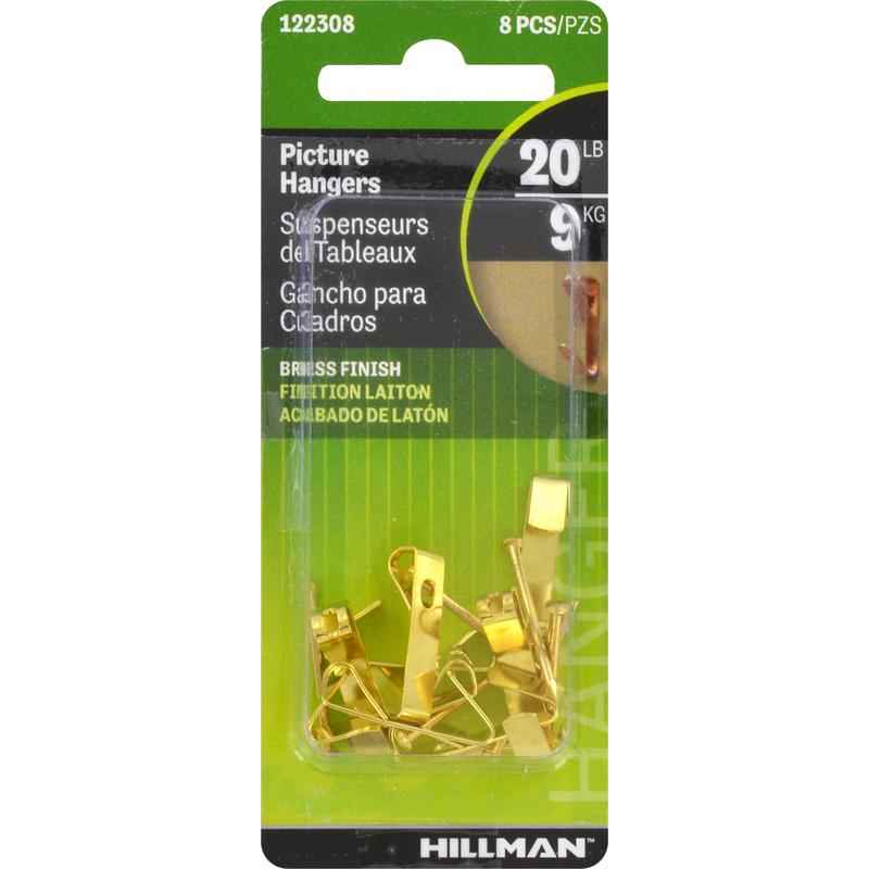 Hillman AnchorWire Brass-Plated Gold Conventional Picture Hanger 20 lb. 8 pk (Pack of 10) - Image 4