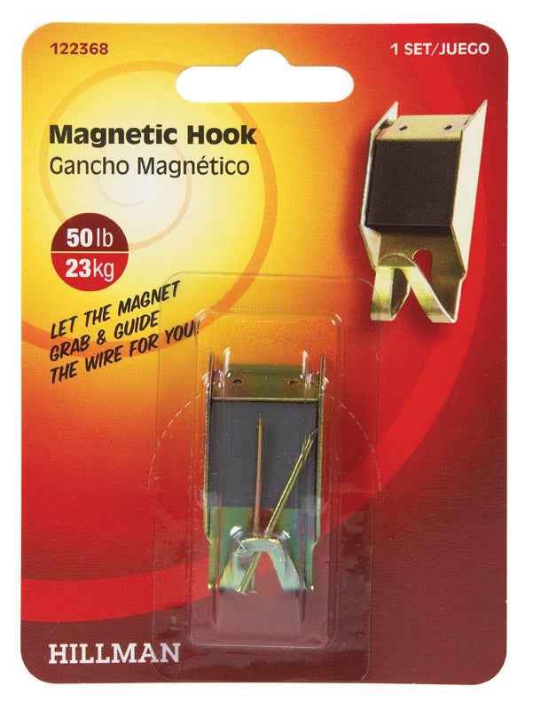 Hillman AnchorWire Brass-Plated Magnetic Picture Hanger 50 lb. 1 pk (Pack of 10) - Image 2