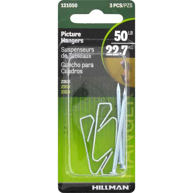 Hillman AnchorWire Silver Conventional Picture Hanger 50 lb. 3 pk (Pack of 10) - Image 4