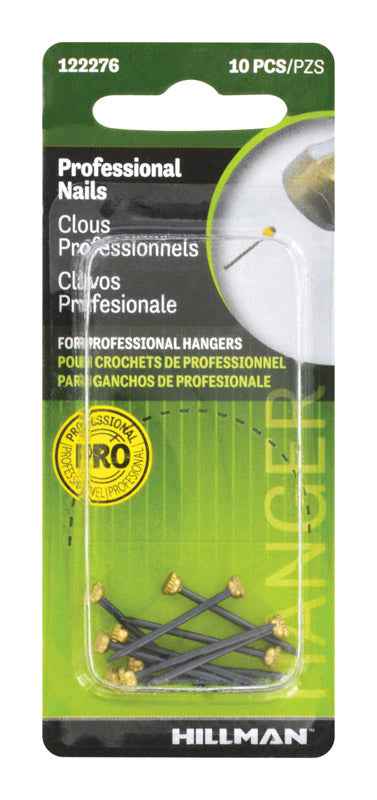 Hillman AnchorWire Steel-Plated Classic Picture Hanging Nails 10 pk (Pack of 10) - Image 3