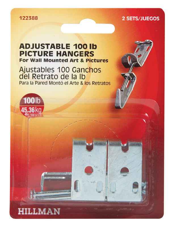 Hillman AnchorWire Metallic Adjustable Picture Hanger 100 lb 2 pk - Image 3