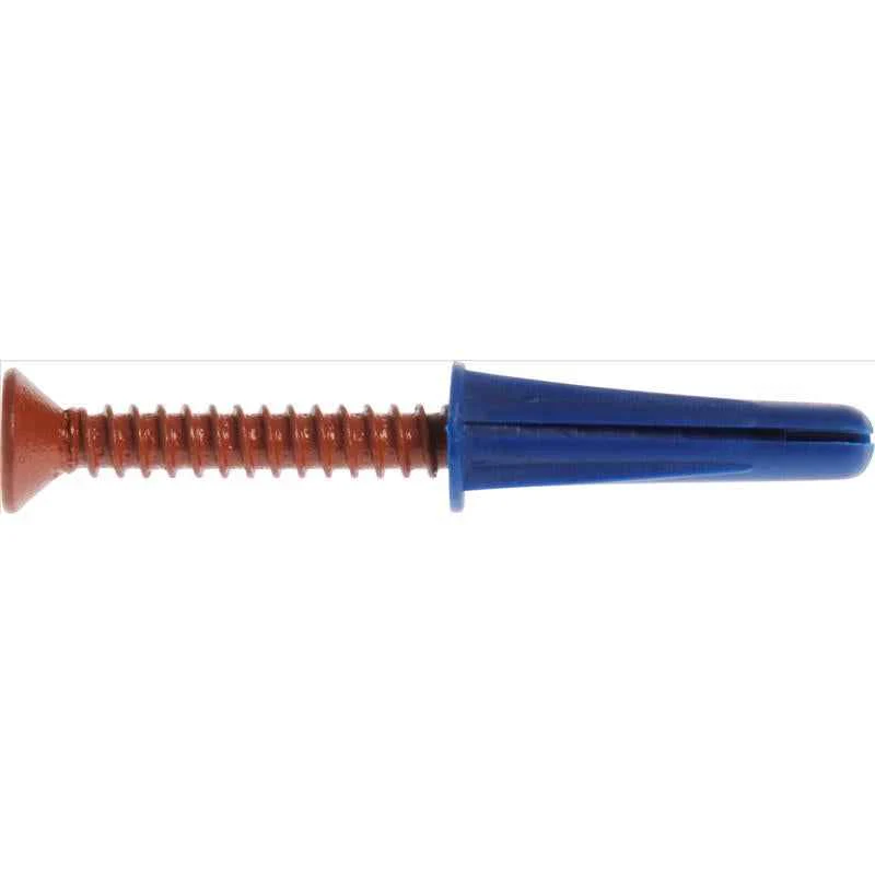Hillman .190 in. Dia. x 1 in. L Plastic Flat Head Conical Anchor 4 pk (Pack of 10) - Image 3