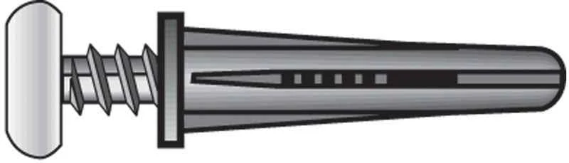 Hillman .19 in. Dia. x 1 in. L Plastic Pan Head Conical Anchor 25 pk (Pack of 5) - Image 2