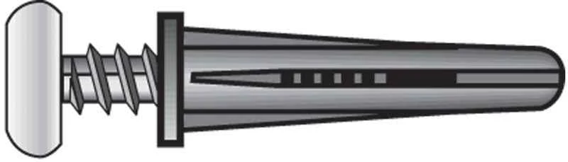Hillman .138 in. Dia. x 3/4 in. L Plastic Pan Head Conical Anchor 6 pk (Pack of 10) - Image 2