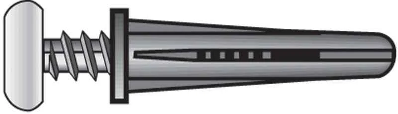 Hillman .164 in. Dia. x 7/8 in. L Plastic Pan Head Conical Anchor 50 pk (Pack of 5) - Image 2