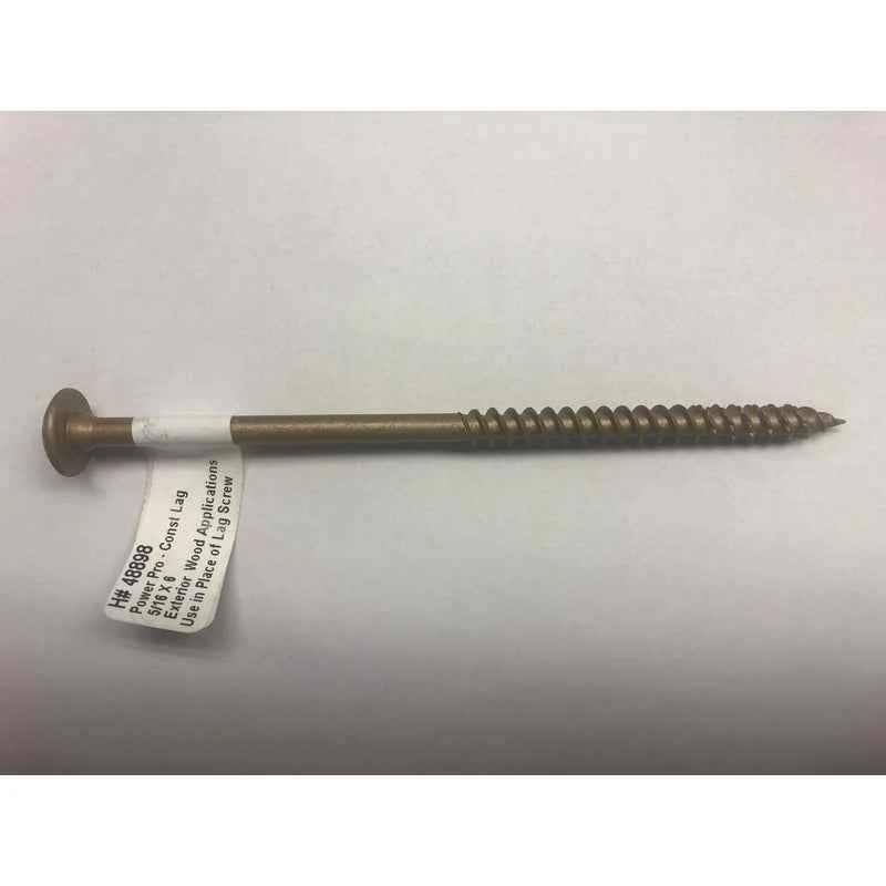 Hillman Power Pro 5/16 in. x 6 in. L Hex Steel Lag Screw 40 pk (Pack of 40)