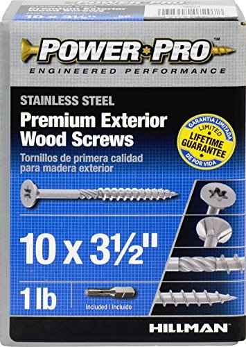 Hillman Power Pro No. 10 x 3-1/2 in. L Star Flat Head Exterior Deck Screws 1 lb. - Image 2