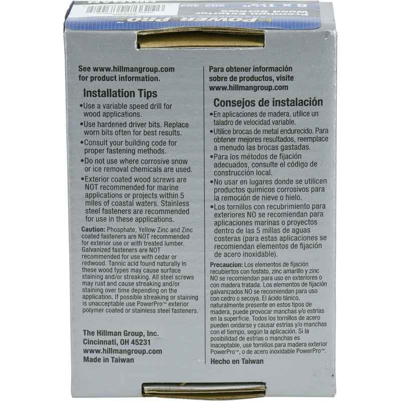 Hillman Power Pro No. 8 x 1-1/2 in. L Star Exterior Wood Screw 1 lb. - Image 4