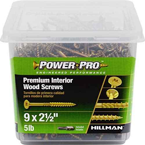 Hillman Power Pro No. 9 X 2-1/2 in. L Star Yellow Zinc Wood Screws 5 lb 501 pk - Image 3