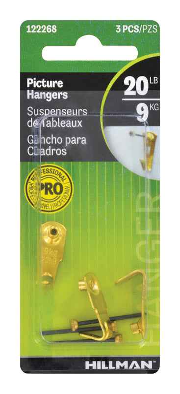 Hillman AnchorWire Steel-Plated Classic Picture Hanger 20 lb. 3 pk (Pack of 10) - Image 3