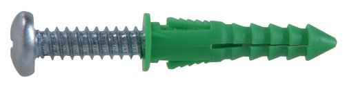 Hillman 1/4 in. Dia. x 1-1/2 in. L Plastic Ribbed Head Ribbed Anchor 20 pk (Pack of 5) - Image 3