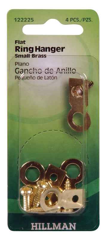 Hillman AnchorWire Brass-Plated Small Ring Hanger 1 lb 4 pk - Image 2