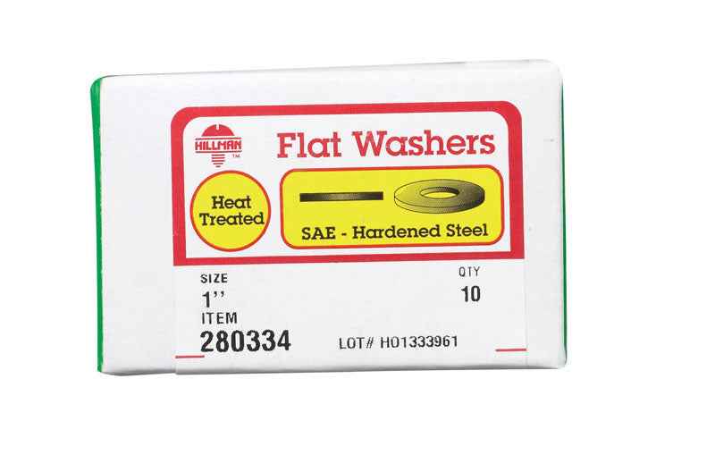 Hillman Yellow Dichromate Steel 1 in. SAE Flat Washer 10 pk - Image 2