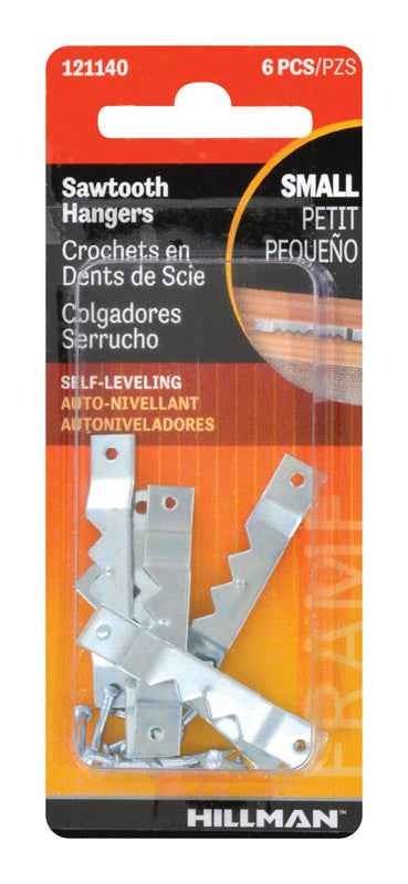 Hillman AnchorWire Silver Small Self-Leveling Hanger 1 lb. 6 pk (Pack of 10) - Image 3