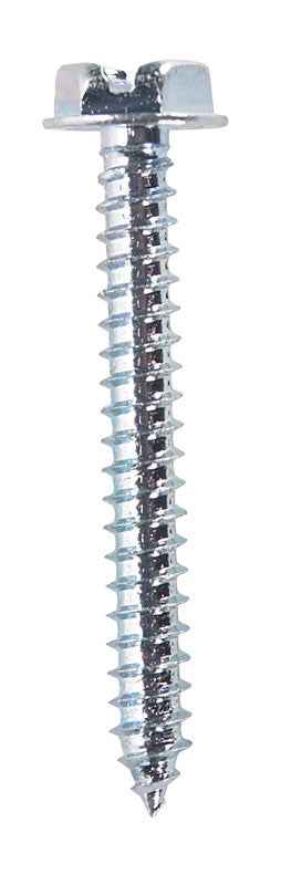 Hillman No. 10 X 1-1/2 in. L Slotted Hex Washer Head Sheet Metal Screws 100 pk - Image 4