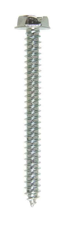 Hillman No. 10 X 2 in. L Slotted Hex Washer Head Sheet Metal Screws 100 pk - Image 3