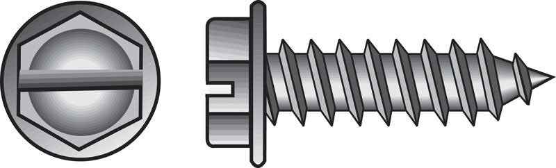 Hillman No. 12 X 1-1/2 in. L Slotted Hex Head Sheet Metal Screws 100 pk - Image 5