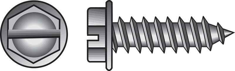 Hillman No. 12 X 1-1/4 in. L Slotted Hex Head Sheet Metal Screws 100 pk - Image 5