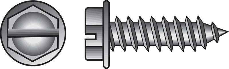Hillman No. 12 X 2 in. L Slotted Hex Washer Head Sheet Metal Screws 100 pk - Image 5