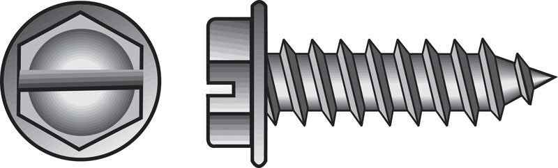 Hillman No. 14 X 1-1/2 in. L Slotted Hex Washer Head Sheet Metal Screws 100 pk - Image 5