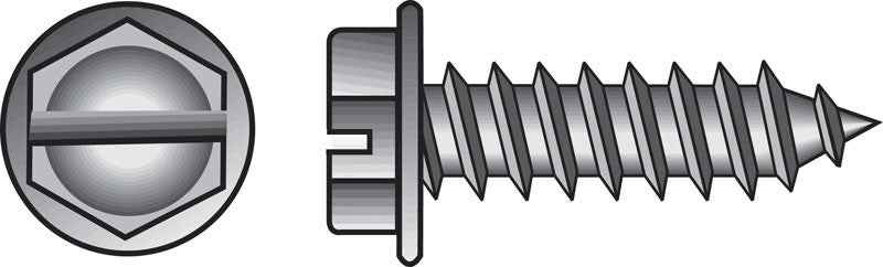 HILLMAN No. 14 Ga. X 1-1/4 in. L Slotted Hex Washer Head Sheet Metal Screws 100 pk - Image 3