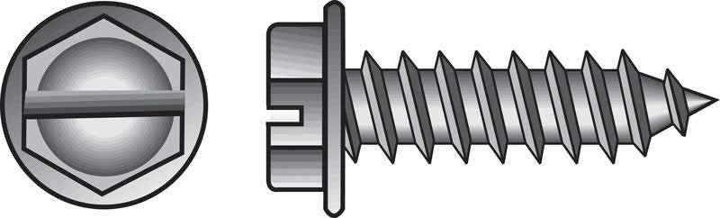 Hillman No. 14 X 2 in. L Slotted Hex Head Sheet Metal Screws 100 pk - Image 5
