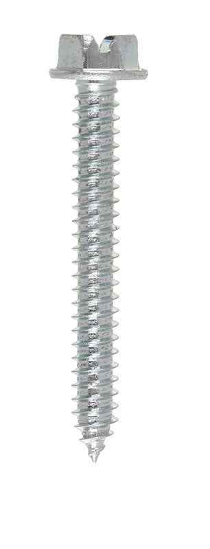 Hillman No. 14 X 2 in. L Slotted Hex Head Sheet Metal Screws 100 pk - Image 6