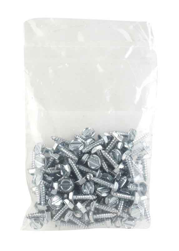 Hillman No. 6 X 1/2 in. L Slotted Hex Head Sheet Metal Screws 100 pk - Image 6