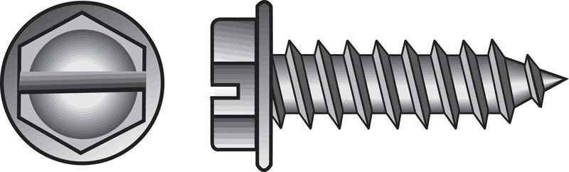 HILLMAN No. 6 Ga. X 3/4 in. L Slotted Hex Washer Head Sheet Metal Screws 100 pk - Image 3