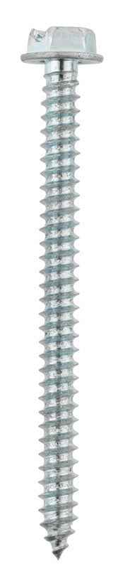 HILLMAN No. 8 Ga. X 2 in. L Slotted Hex Washer Head Sheet Metal Screws 100 pk - Image 2