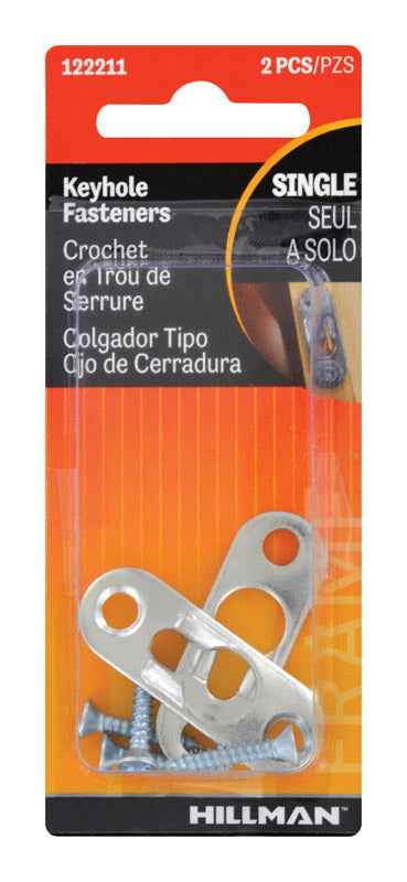Hillman AnchorWire Steel-Plated Gold Keyhole Picture Hanger 20 lb. 2 pk (Pack of 10) - Image 3