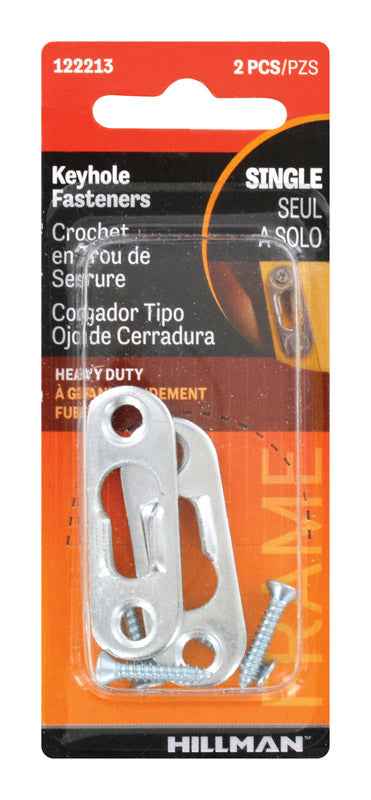 Hillman AnchorWire Steel-Plated Keyhole Picture Hanger 20 lb. 2 pk (Pack of 10) - Image 3