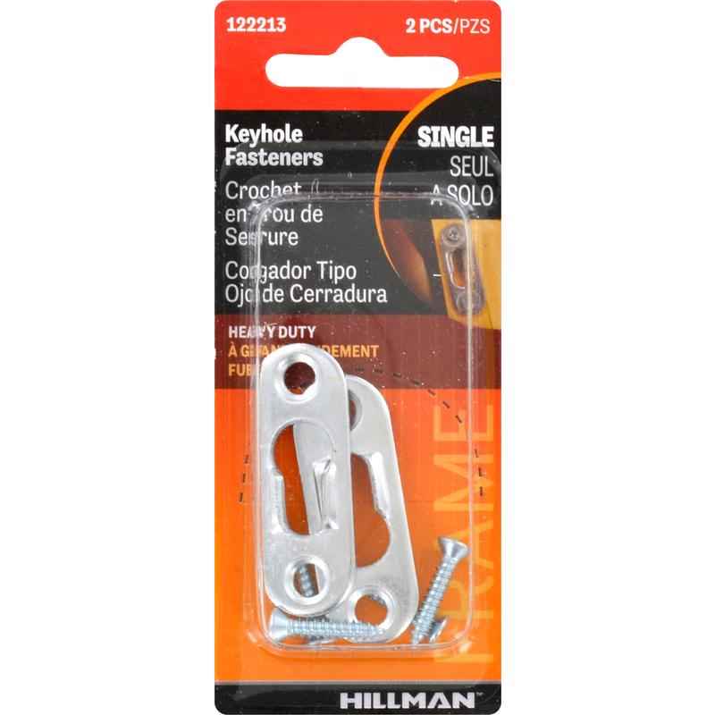 Hillman AnchorWire Steel-Plated Keyhole Picture Hanger 20 lb. 2 pk (Pack of 10) - Image 4