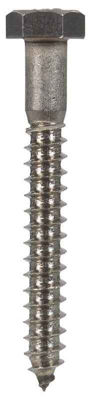 HILLMAN 5/16 in. X 2-1/2 in. L Hex Stainless Steel Lag Screw 25 pk - Image 2