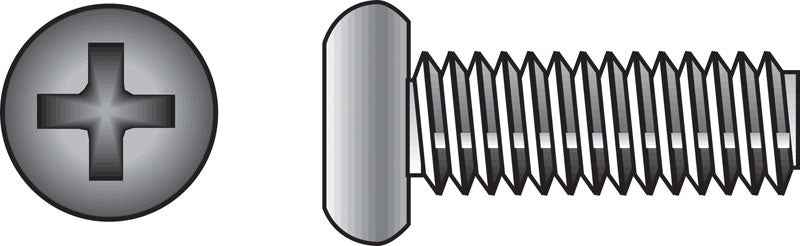 HILLMAN No. 10-32 Ga. X 2 in. L Phillips Pan Head Stainless Steel Machine Screws 1 pk