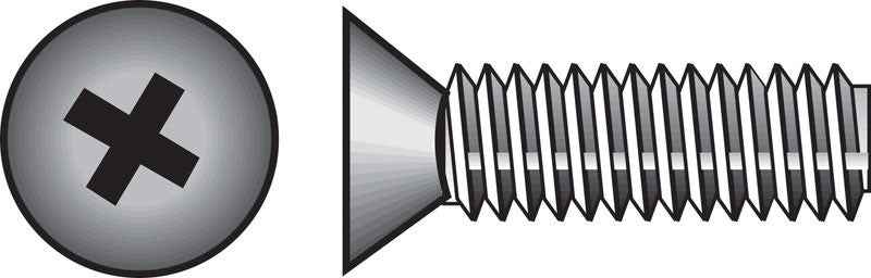 HILLMAN No. 10-24 Ga. X 3 in. L Phillips Flat Head Stainless Steel Machine Screws 50 pk - Image 3
