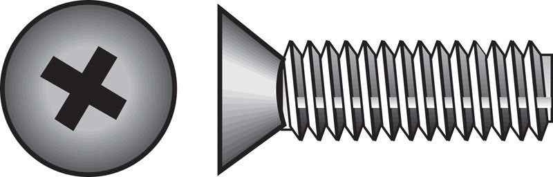 HILLMAN No. 6-32 Ga. X 1-1/2 in. L Phillips Flat Head Stainless Steel Machine Screws 100 pk - Image 3