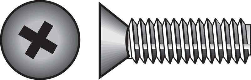 HILLMAN No. 6-32 Ga. X 1/2 in. L Phillips Flat Head Stainless Steel Machine Screws 100 pk - Image 3