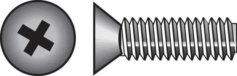 HILLMAN No. 6-32 Ga. X 1 in. L Phillips Flat Head Stainless Steel Machine Screws 100 pk - Image 3