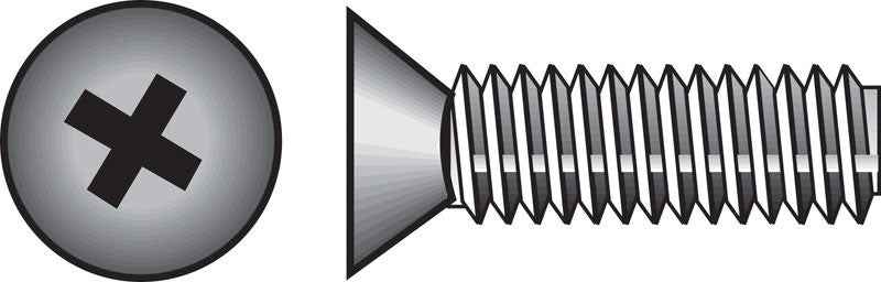 Hillman No. 6-32 X 3/4 in. L Phillips Flat Head Stainless Steel Machine Screws 100 pk - Image 3