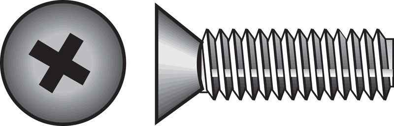 HILLMAN No. 8-32 X 1/2 in. L Phillips Flat Head Stainless Steel Machine Screws 100 pk - Image 3
