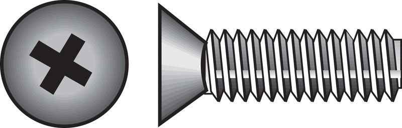 HILLMAN No. 8-32 Ga. X 2 in. L Phillips Flat Head Stainless Steel Machine Screws 100 pk - Image 3