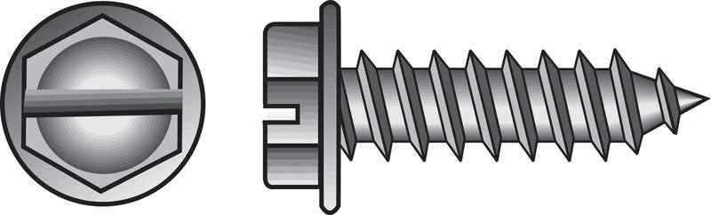 HILLMAN No. 10 Ga. X 1-1/2 in. L Slotted Hex Washer Head Sheet Metal Screws 100 pk - Image 3