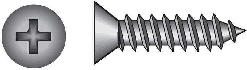 HILLMAN No. 10 Ga. X 3 in. L Phillips Flat Head Sheet Metal Screws 50 pk - Image 3