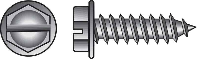 HILLMAN No. 14 Ga. X 3/4 in. L Slotted Hex Washer Head Sheet Metal Screws 100 pk - Image 3