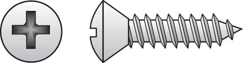 HILLMAN No. 6 Ga. X 5/8 in. L Phillips Flat Head Sheet Metal Screws 100 pk