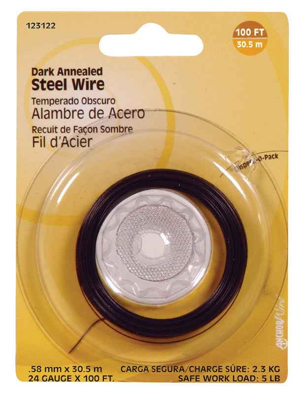 Hillman 100 ft. L Black Annealed Steel 24 Ga. Wire (Pack of 10) - Image 4